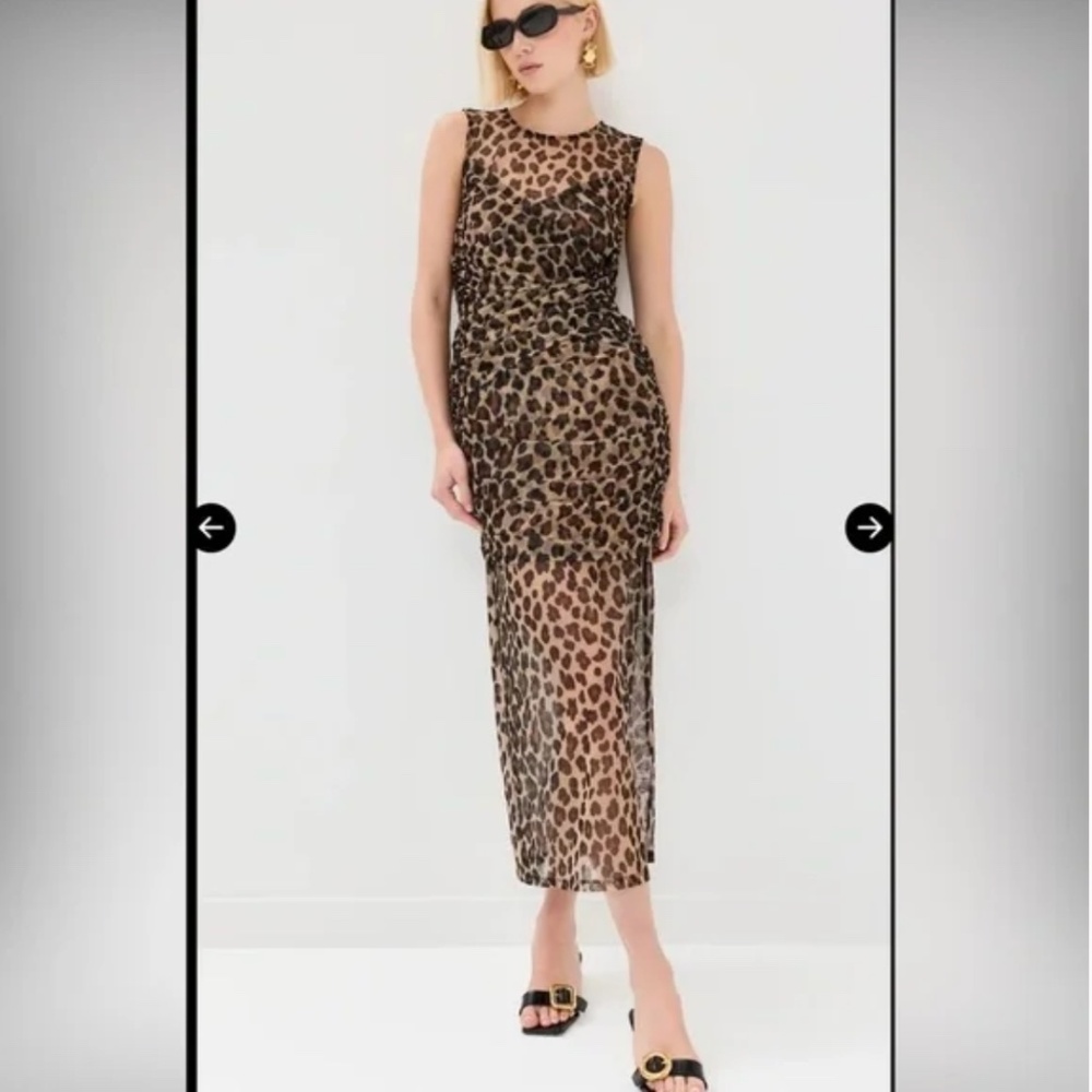 Simon Miller Kinny Mesh Leopard Semi Sheer Dress XS SOLD OUT - Picture 2 of 5
